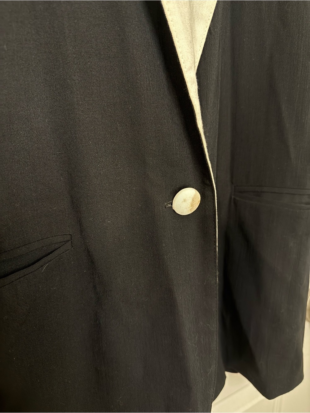 Vintage Toni Garment for Classic Black Cream Contrast Blazer Jacket Large - Picture 2 of 5